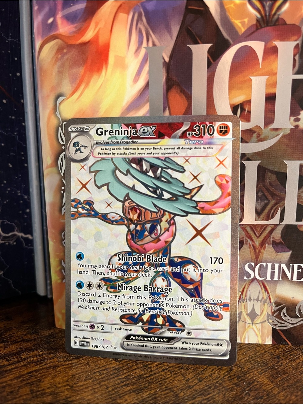 Greninja ex Holo Foil Pokemon Twilight Masquerade Card 198/167